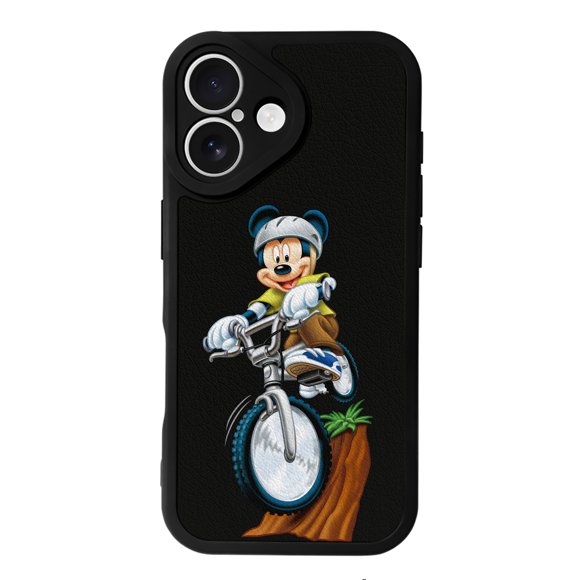 （画像用） ミッキーマウス Mickey Mouse 【iPhone 16シリーズ対応】シリコンスマホケース（レザー調） 材質：シリコン